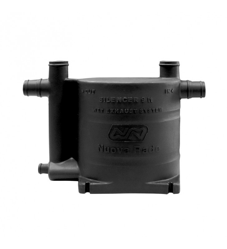 Silenciador de escape 9 litros oval negro
