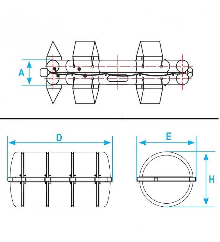 Balsa salvavidas 25 plazas reversible