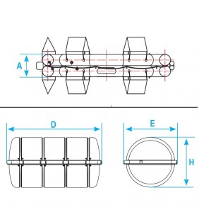 Balsa salvavidas 50 plazas reversible