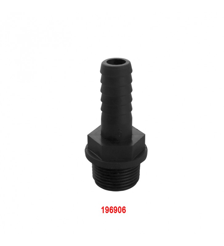 Racord recto 16 mm Ø rosca macho