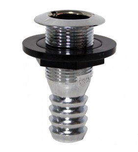 Pasacasco para tubo de 25mm cromado