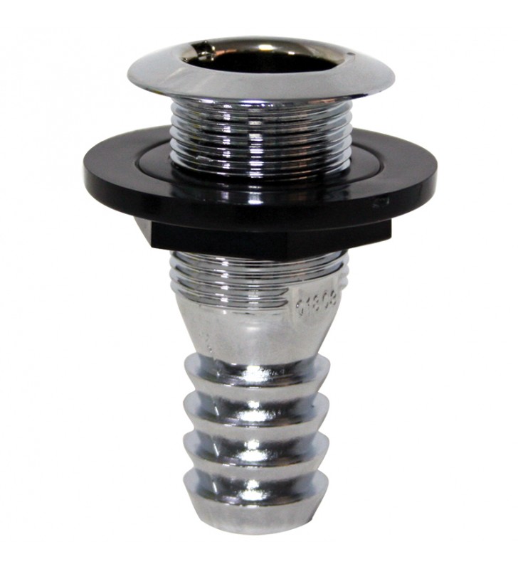 Pasacasco para tubo de 25mm cromado