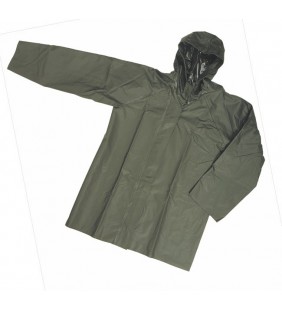 Chaqueta impermeable de pescador verde