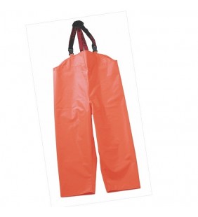 Pantalón impermeable de pescador naranja
