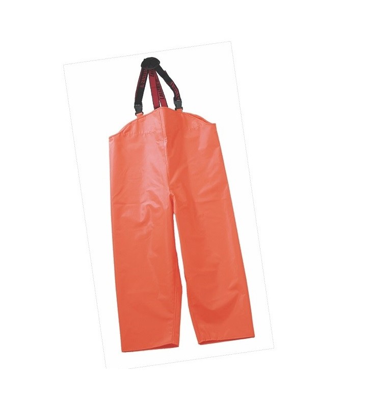Pantalón impermeable de pescador naranja