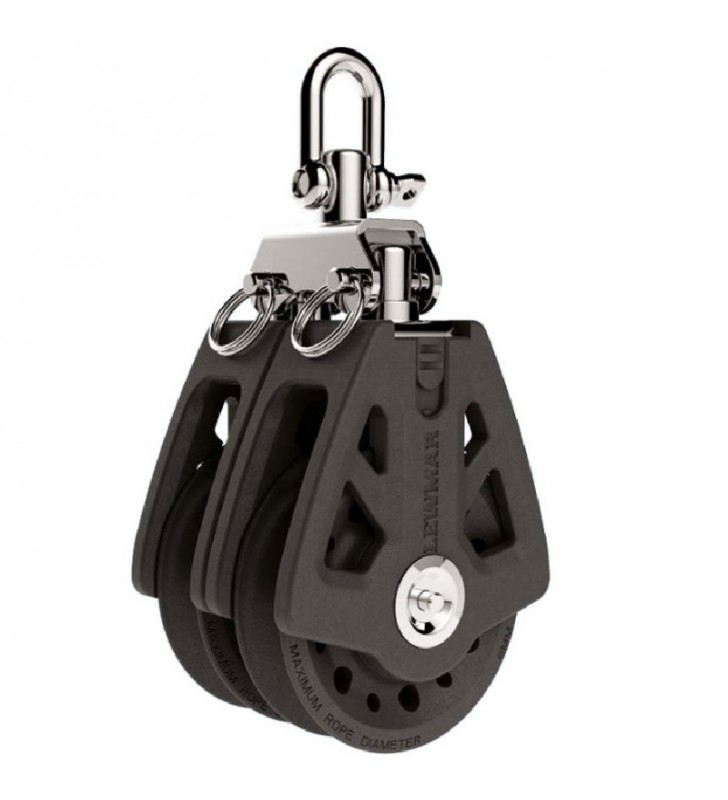 Lewmar Synchro R60 polea doble con grillete