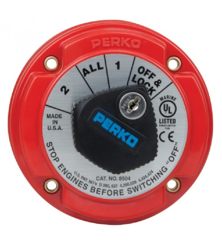 Perko 250 Amp selector de batería con llave
