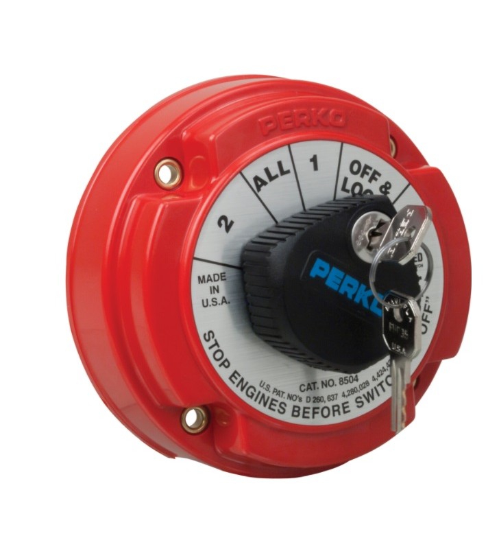 Perko 250 Amp selector de batería con llave