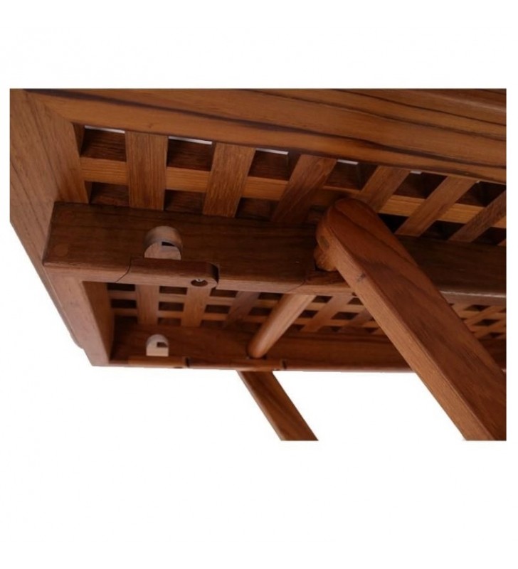 Detalle de Mesa plegable 75 x 55 cm Teca Montecarlo