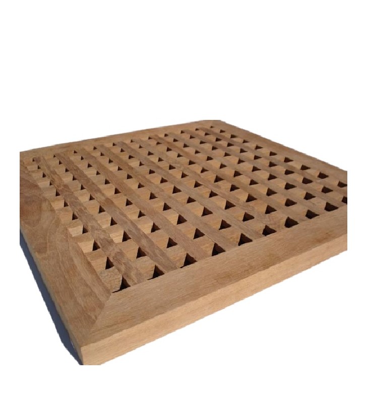 Enjaretado de teca 50 x 50 cm