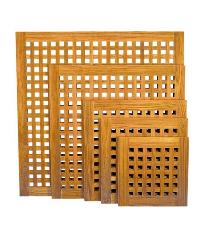 Enjaretado de teca 60 x 60 cm