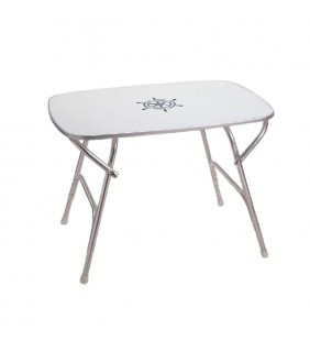 Mesa plegable 88 x 60 cm aluminio ovalada