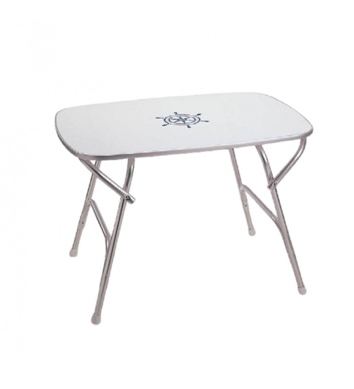 Mesa plegable 88 x 60 cm aluminio ovalada
