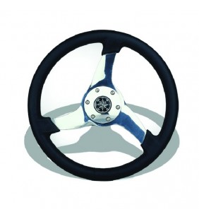 Volante Hélix inox  negro