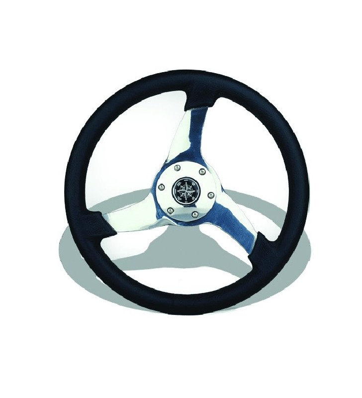 Volante Hélix inox  negro