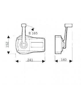 Esquema de medidas de B89 mando morse Ultraflex