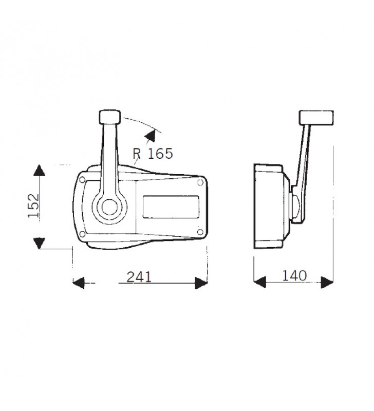 Esquema de medidas de B89 mando morse Ultraflex