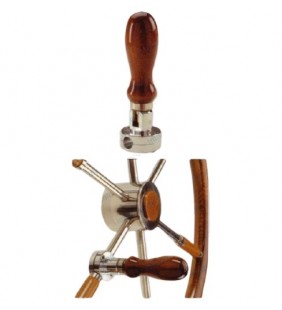 Empuñadura inox caoba para volante inox
