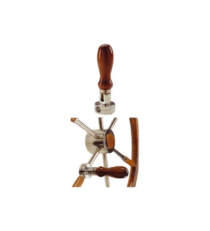 Empuñadura inox caoba para volante inox