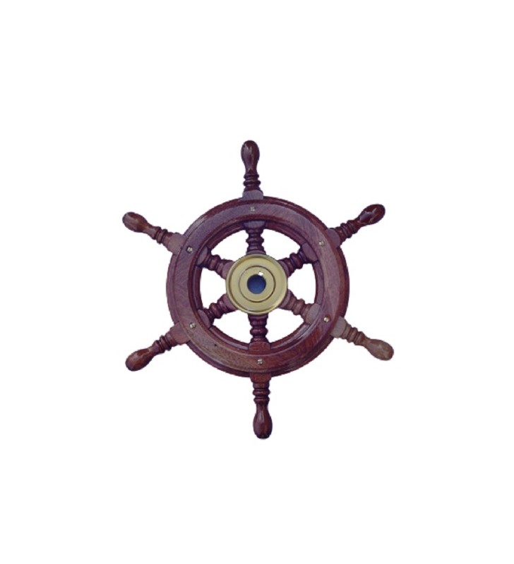 Rueda de timón 520 mm Ø caoba