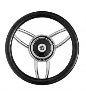 Volante timón 350 mm Ø carbono inox