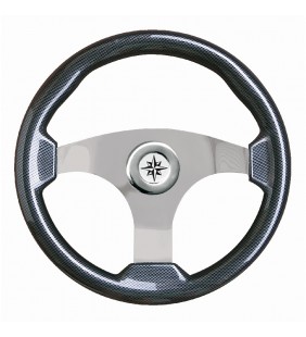 Volante timón 350 mm Ø carbono inox