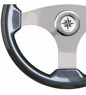 Volante timón 350 mm Ø carbono inox