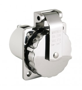 Base enchufe 16 Amp macho Marinco inox