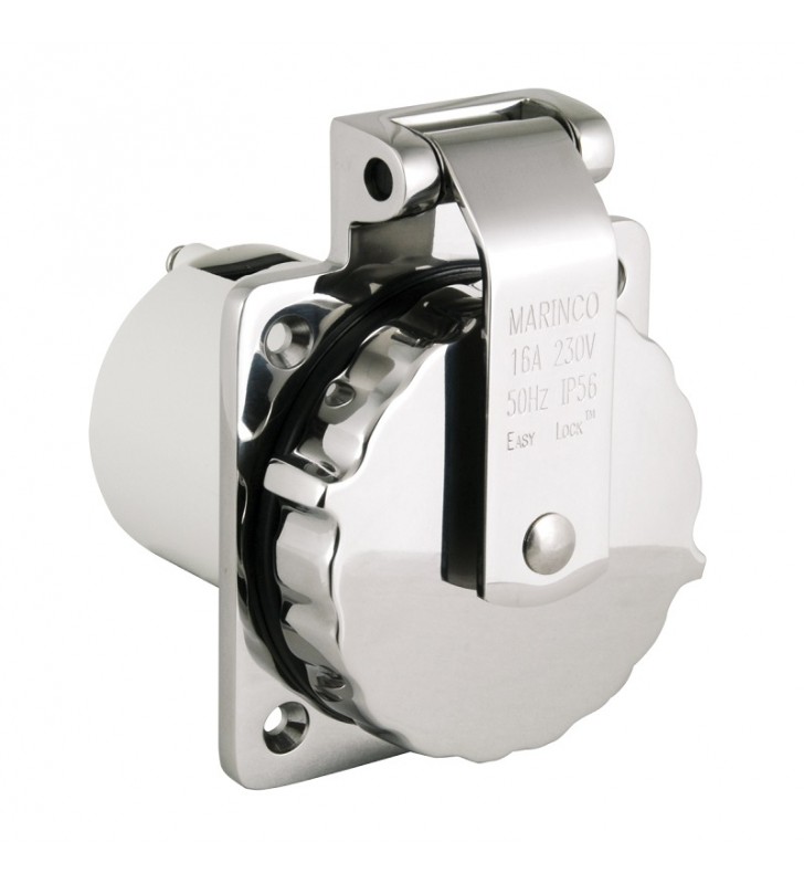 Base enchufe 16 Amp macho Marinco inox