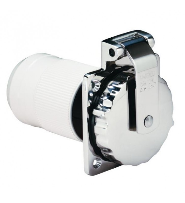 Base enchufe 32 Amp macho Marinco inox