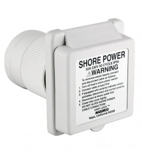 Base enchufe 32 Amp macho Marinco PVC