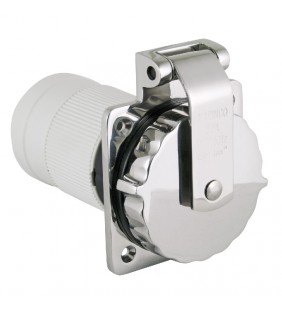 Base enchufe 50 Amp macho Marinco inox