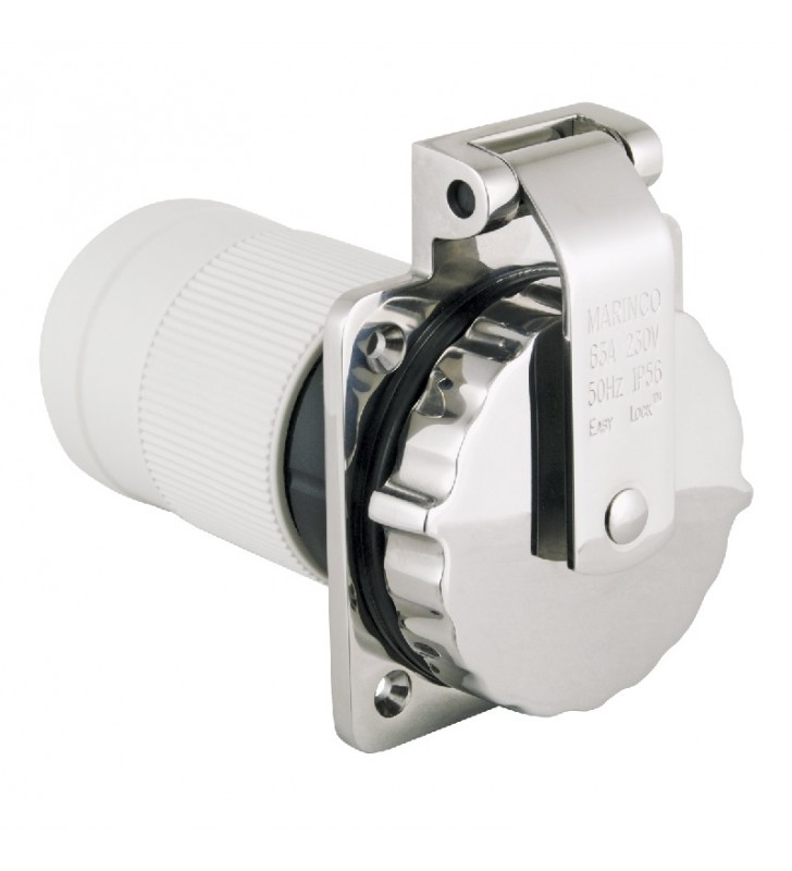 Base enchufe 63 Amp macho Marinco inox