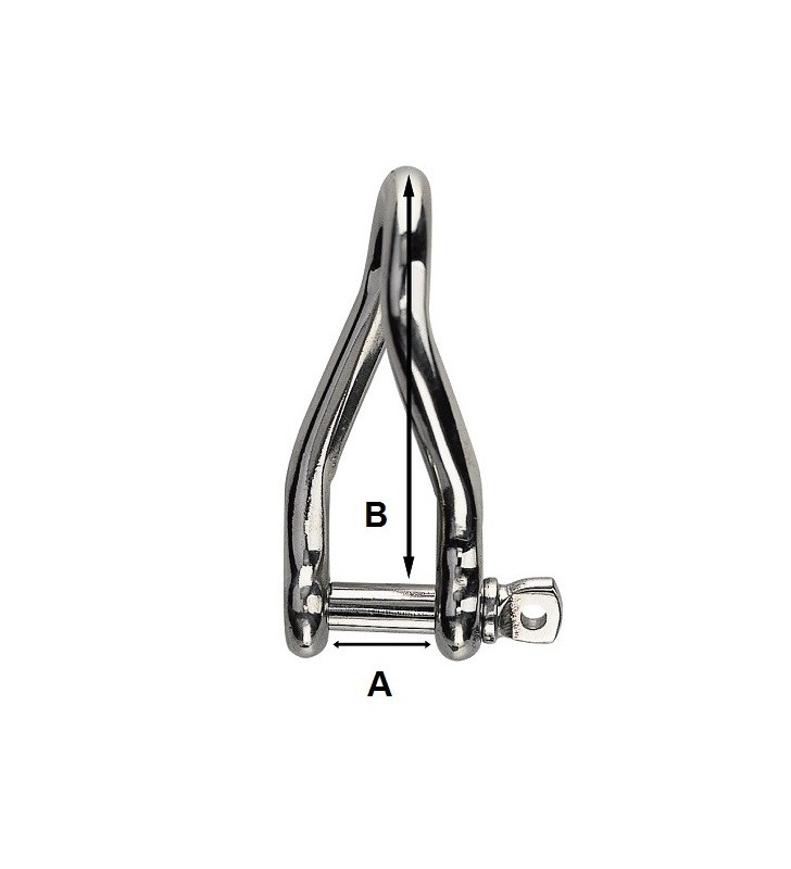 Grillete inox 4mm revirado