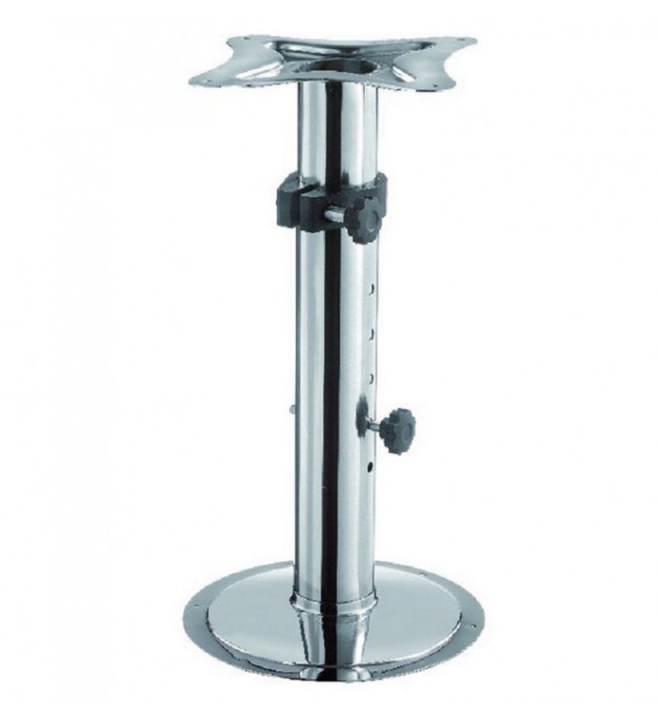 Pie de mesa inox telescópico manual