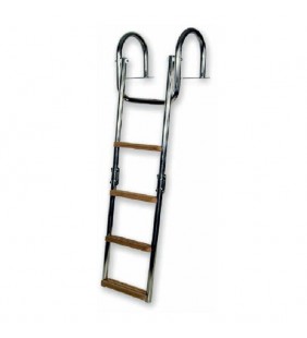 Escalera plegable con pasamanos 4 peldaños