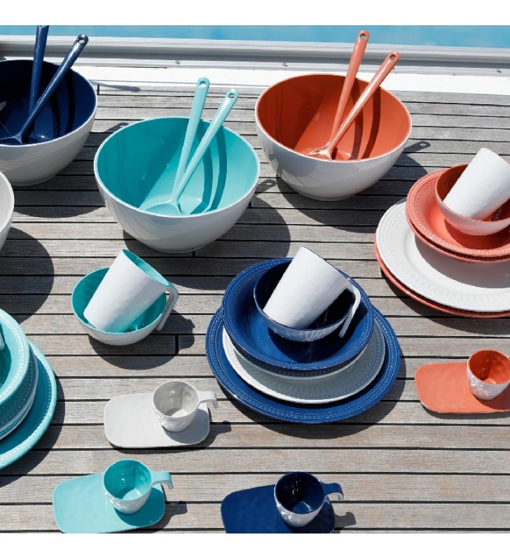 Ensaladera + cubiertos Summer Blue