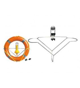 Soporte inox para aro salvavidas y luz flotante