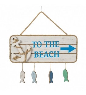 Placa decorativa To the Beach 2 unidades