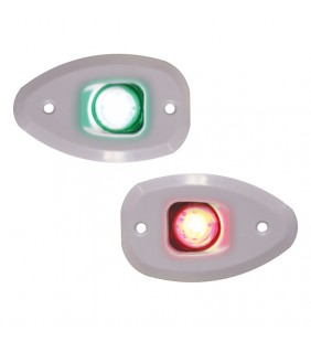 Luz led babor y estribor empotrable con tornillos blanca