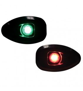 Luz led babor y estribor empotrable sin tornillos negra