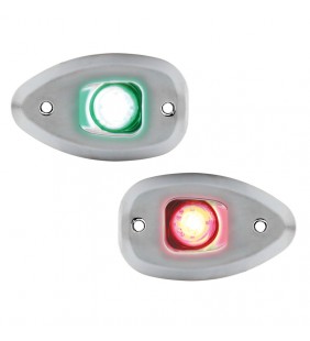 Luz led babor y estribor empotrable con tornillos cromada