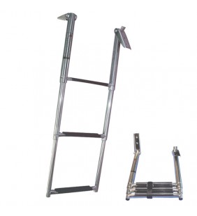 Escalera telescópica 33cm inox 3 peldaños