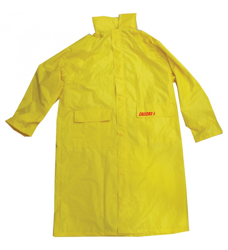 Chaqueta impermeable con capucha amarillo
