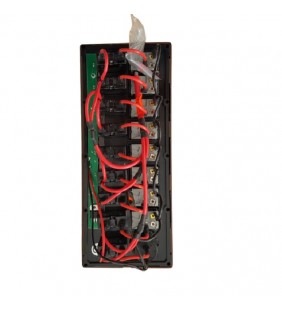 Panel 8 interruptores y toma 12 V madera