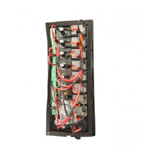Panel 8 interruptores y toma 12 V negro