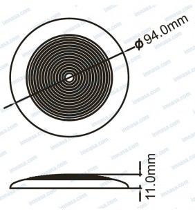 Plafón led interior 94mm inox