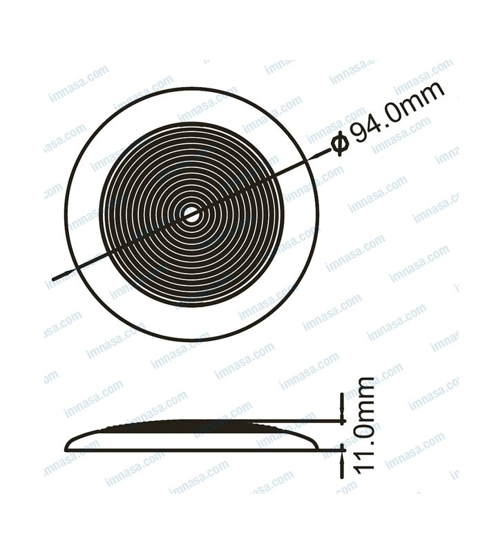 Plafón led interior 94mm inox