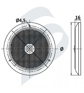 Medidas de Plafón led touch 74mm IP66