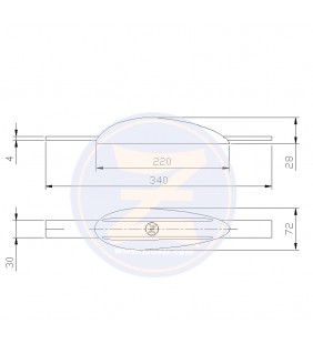 Medidas de Anodo pez 2Kg con pletina
